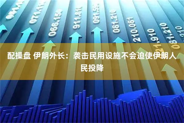 配操盘 伊朗外长：袭击民用设施不会迫使伊朗人民投降