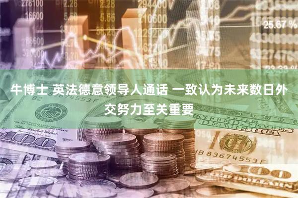 牛博士 英法德意领导人通话 一致认为未来数日外交努力至关重要