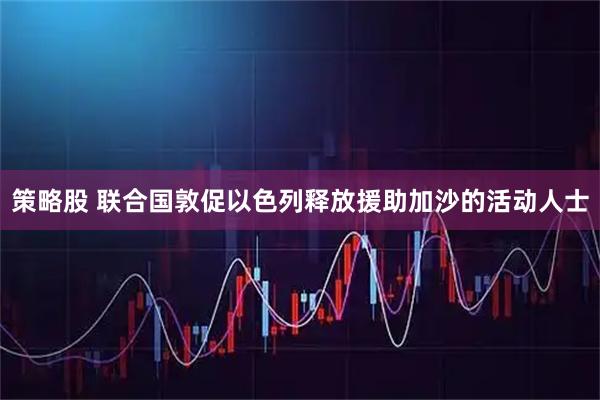 策略股 联合国敦促以色列释放援助加沙的活动人士