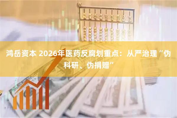 鸿岳资本 2026年医药反腐划重点：从严治理“伪科研、伪捐赠”