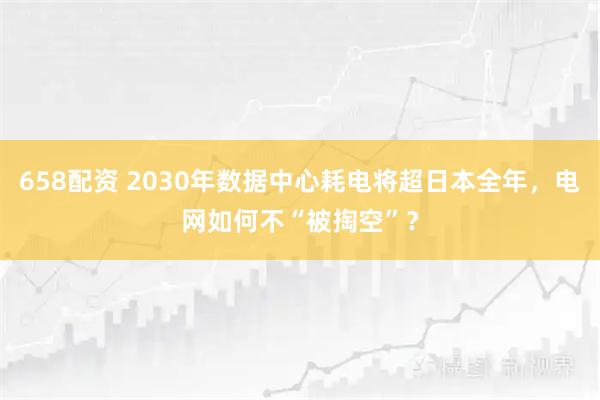 658配资 2030年数据中心耗电将超日本全年，电网如何不“被掏空”？
